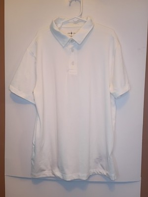 Crewcuts Boys Short Sleeve Active Polo In White Size XL Excellent Condition