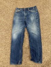 Vintage September 1996 Levi  s 505 blue denim jeans, made in the USA. 36 x 32