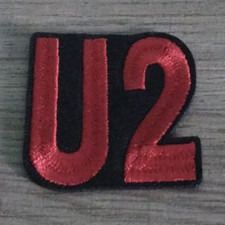 U2 Red Black Embroidered Sew-On Patch Single ...