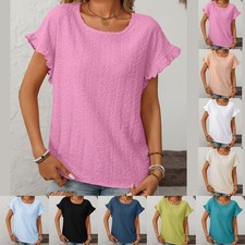 Stylisches hohles Kurzarm T-Shirt für Damen perfekt für die tägliche Mode