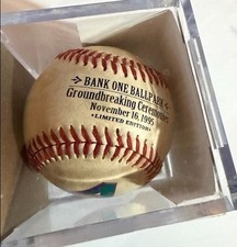 Bank One Ballpark commemorative baseball - Buck Showalter signed