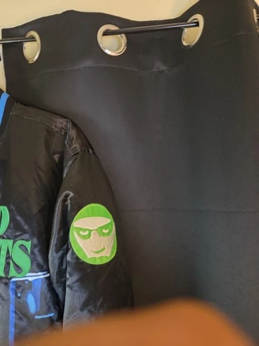 Mens Headgear Classics Dead Presidents 1995 Button Bomber Satin Jacket Size XL image 13