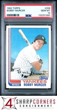 1982 TOPPS #208 BOBBY MURCER YANKEES PSA 10