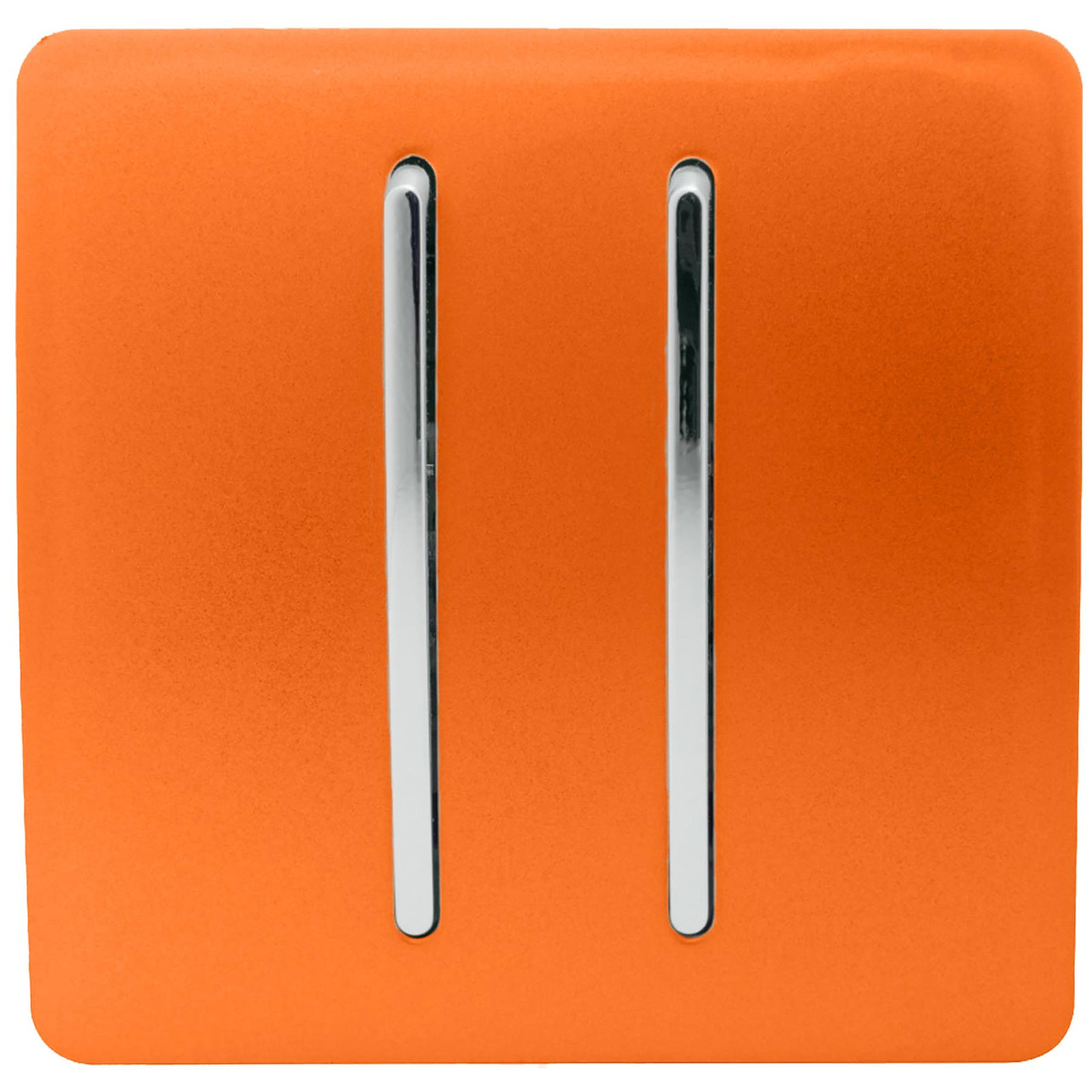 Trendi 2 Gang Artistic Modern Glossy Tactile Home Automation Switch Orange - Image 2