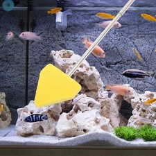 Aquarium Cleaning Brush Triangle Sponge for Fish Tank Easy Access