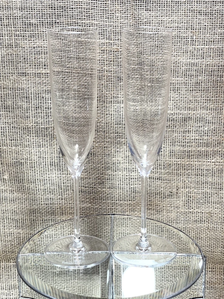 Juego de 2 - TIFFANY & CO. Home Essentials Cristal Champagne Flautas 24 cm/9,5" Foto 2 de 4