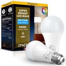 200-250 Watt Equivalent LED Light Bulb, A21 Super Bright LED Light Bulbs 25W,...