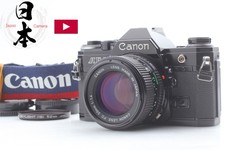 MINT w/Strap Canon AE-1 Black Film Camera New FD NFD 50mm f1.4 Lens From JAPAN