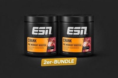 ESN Crank Pre Workout Booster - Pump Booster - Cherry Cola- 2 x300 g- 31.03.2026