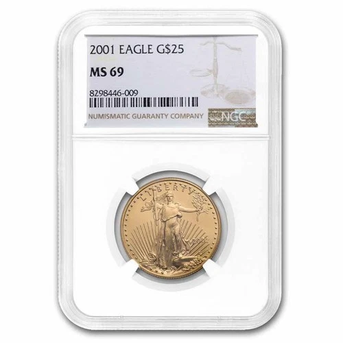 2001 1/2 oz American Gold Eagle MS-69 NGC