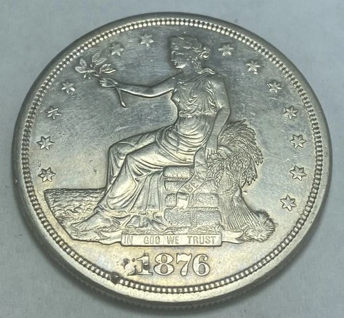 1876-S TRADE DOLLAR - SILVER