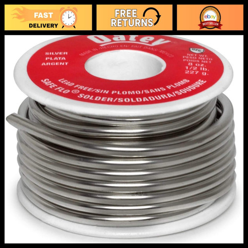 Safe Flo 0.117-Inch Bulk Silver Solder, 1/2 lb - Lead-Free, High-Quality Metal