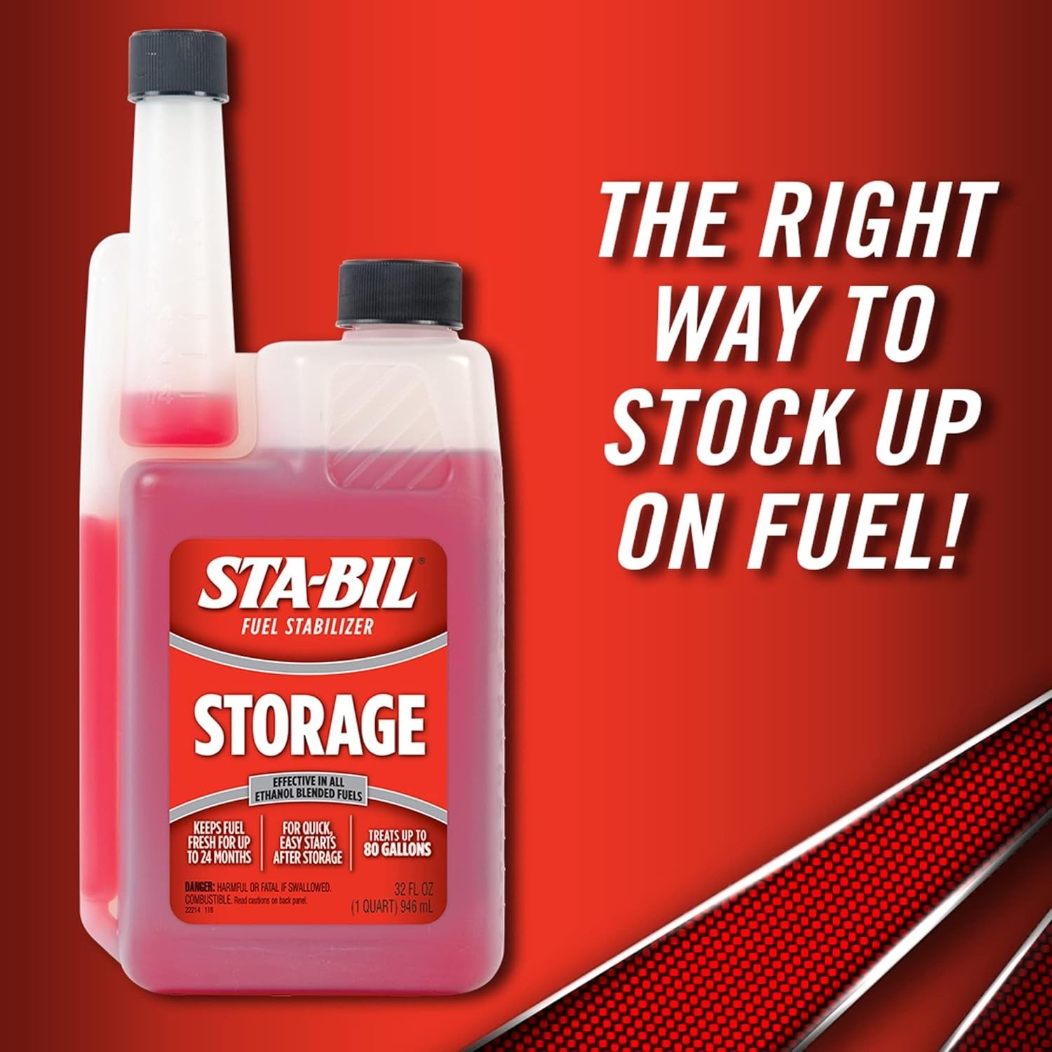 Sta-bil Storage Fuel Stabilizer 32 oz - Protects Fuel, Prevents Gum & Rust