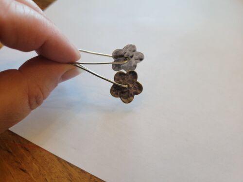 Silpada Flower Earrings Sterling Silver 925 Petal Drop W1921 Locking Threader - Picture 4 of 7
