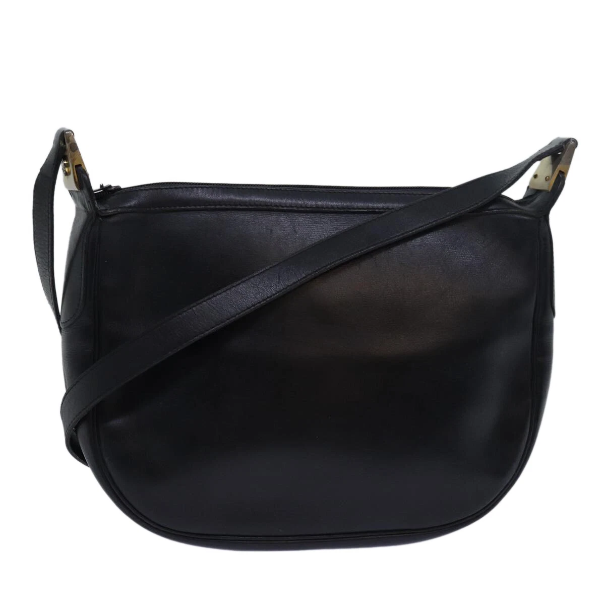 Sac bandoulière Christian Dior cuir noir authentique bs15719
