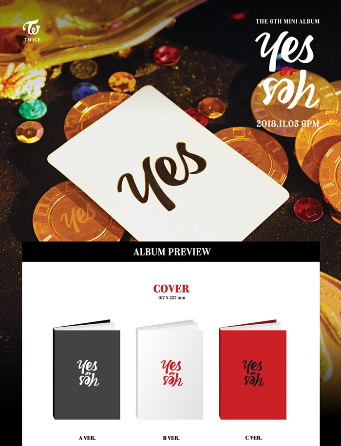 TWICE【 YESor YES】アルバム3点セット TWICE - [YES OR YES] (6th Mini Album 3 Version SET