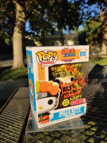 2X SIGNED Naruto x Hello Kitty Funko POP Maile Flanagan x Sandy Fox GID Target - Picture 3 of 12