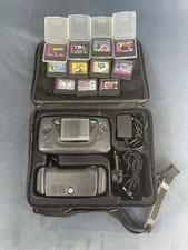 Sega Game Gear Handheld Bundle w Games  Accessories FOR PARTS Bag Charger lot