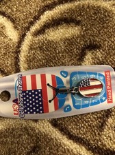     USA Flag 4th of July Patriotic Themed Cellphone charm purse strap zipper Pul