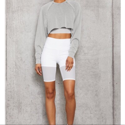 biker shorts white