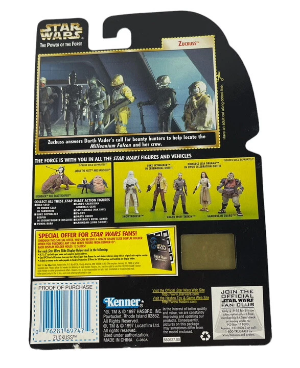 Star Wars Kenner 1997 ZUCKUSS Action Figure Bounty Hunter POTF Freeze Frame NIP - Изображение 2 из 2