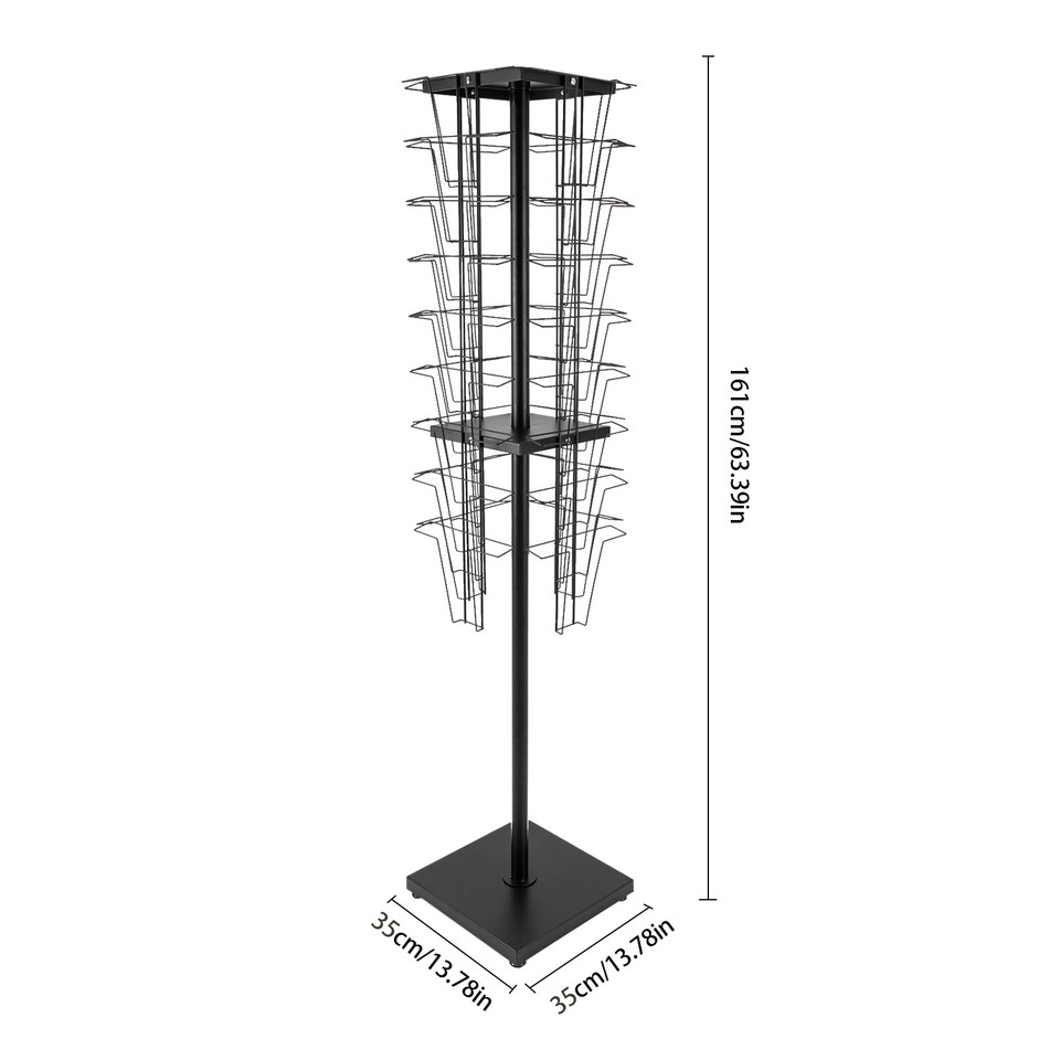 Rotated 360 Degrees Magazine News Rack Office Display Rack Organizer ...