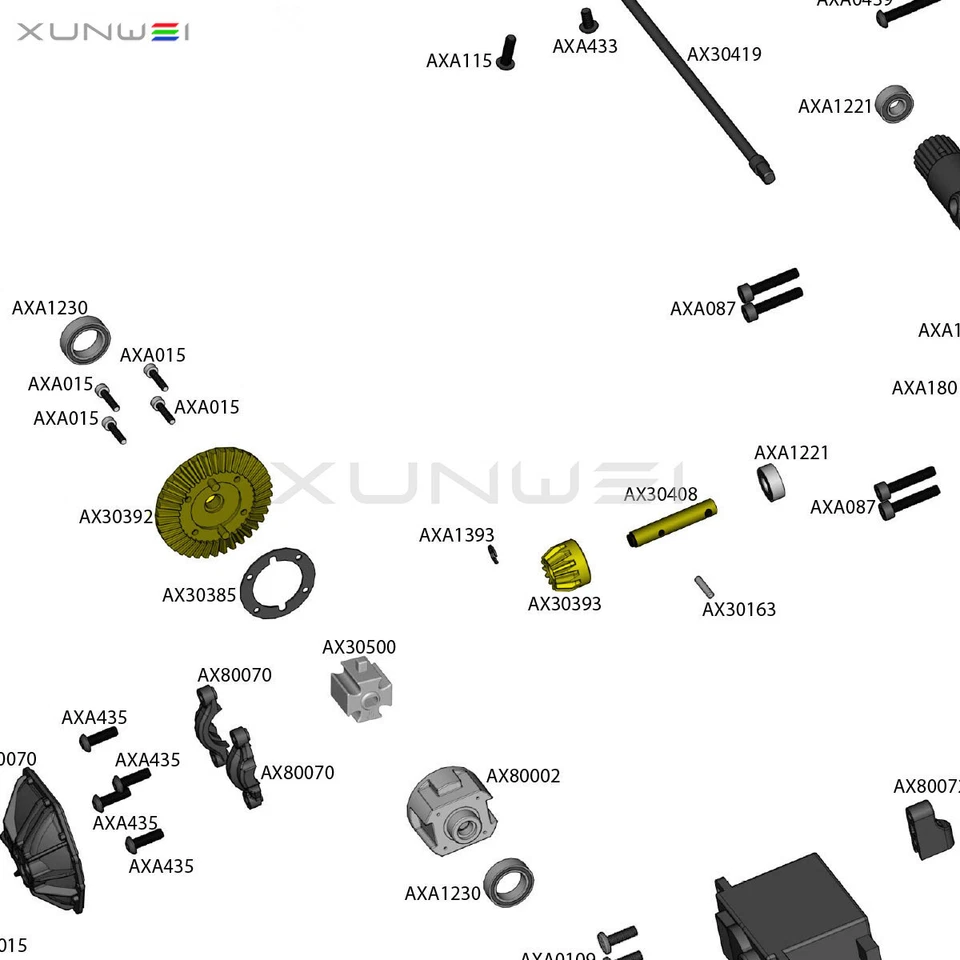 AX30392 Steel Heavy Duty Helical Bevel Gear AXIC3392 for Axial RR10 SMT10 Yeti - Image 2 of 4