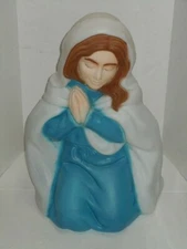 GENERAL FOAM 26" CHRISTMAS NATIVITY MARY BLOW MOLD WITH PLUG WORKS USED
