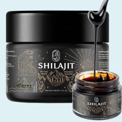 Pure 100% Himalayan Shilajit, Soft Resin, Organic, Extremely Potent, Fulvic Acid