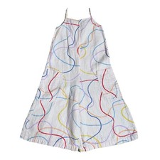 Open Edit Girl  s Size 4 Off White Wide Leg Jumpsuit Sleeveless Organic Cotton