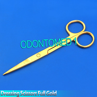 Dressing Scissors 6'' Str SH/SH Full Gold Surgical Instruments
