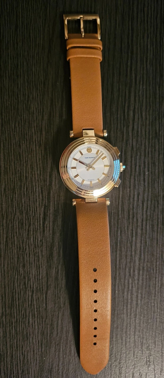 AUTENTICO Orologio Ibrido LadiesTory Burch Classic T tono oro TBT9000 (Q)