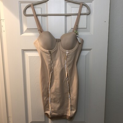 Maidenform Shapewear Easy Up Firm Control Slip Women s 34B Beige Underwire