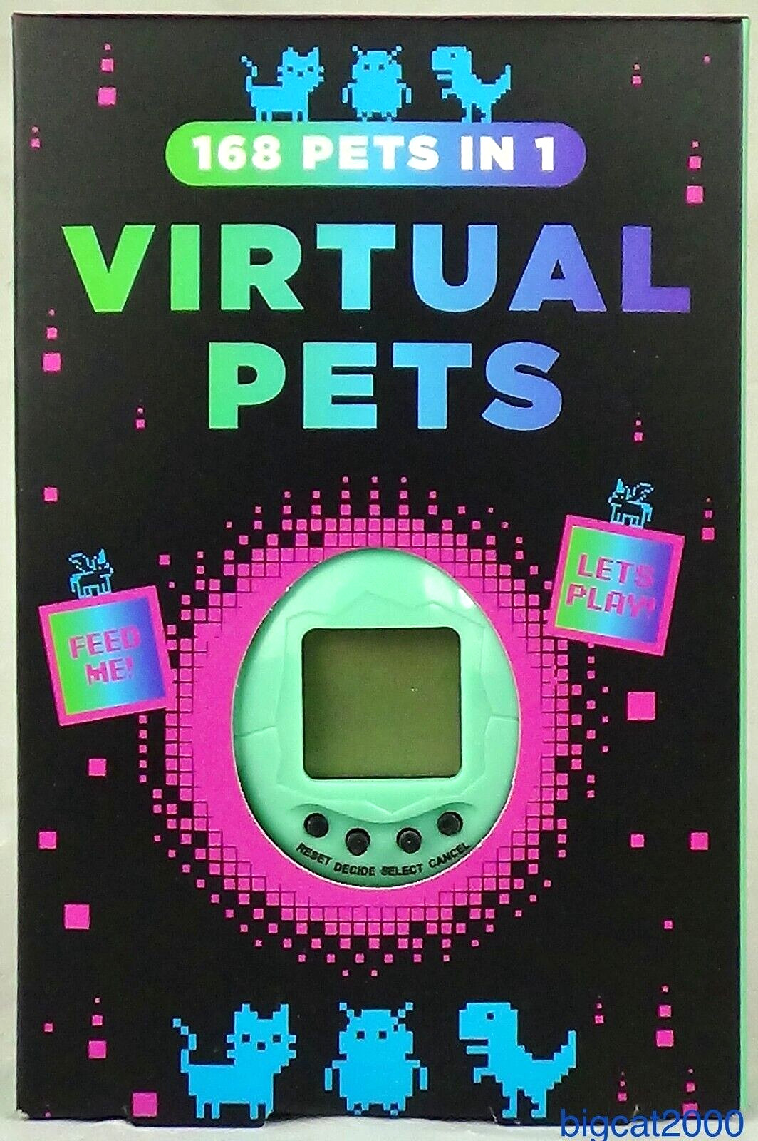 Virtual Pets Keychain Pocket Handheld 168 Pets Retro Game Kids Adults Gift