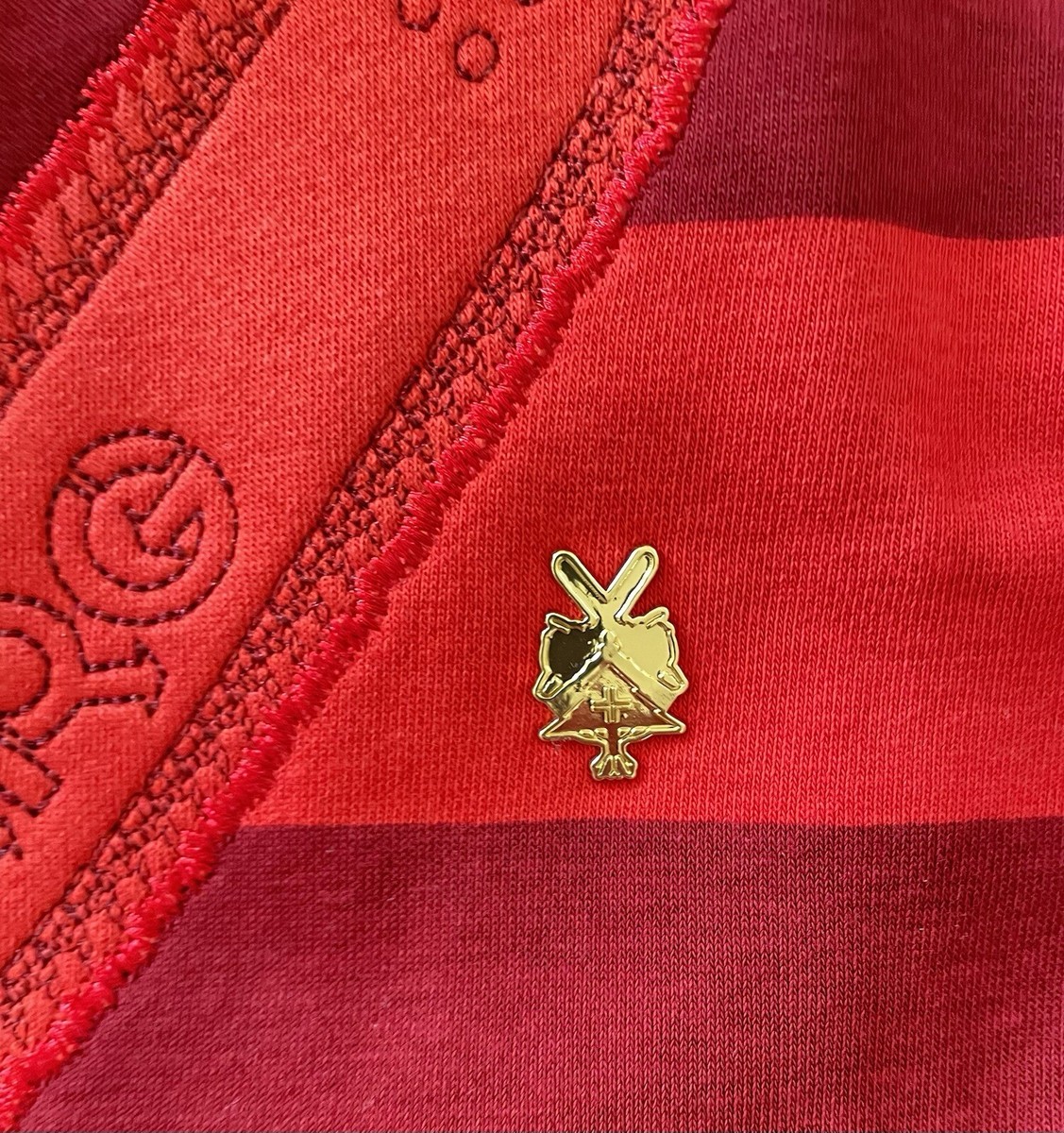 NEW LRG Friday the 47th Hoodie Red Striped Removable Mask Zip Up