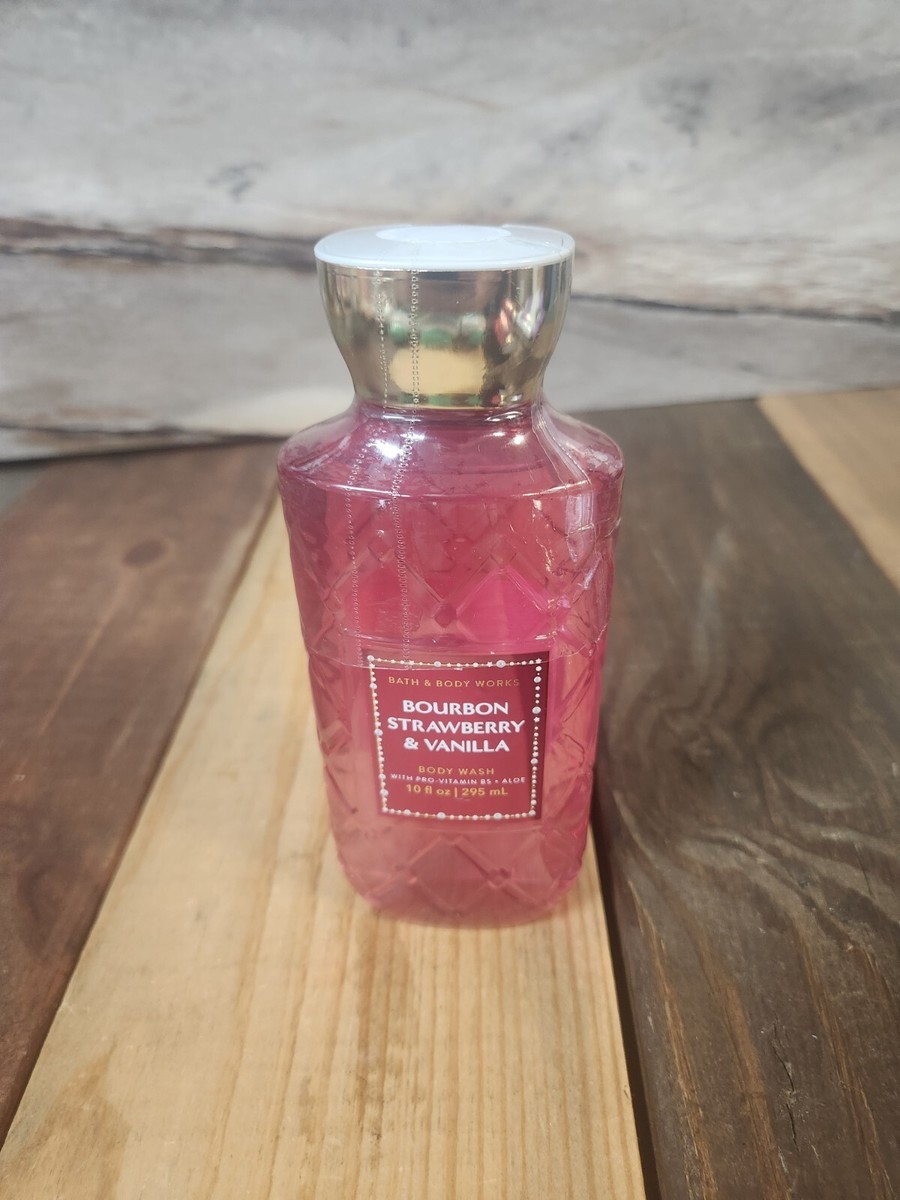 Bath Body Works Bourbon Strawberry Vanilla Shower Gel Body Wash NEW 10 oz