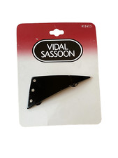 Vintage Vidal Sassoon Hair Clip Barrette Black 11403 Triangle Rhinestones