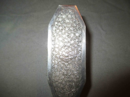 ancienne brosse à cheveux argent asie fin XIX ème - Picture 5 of 7