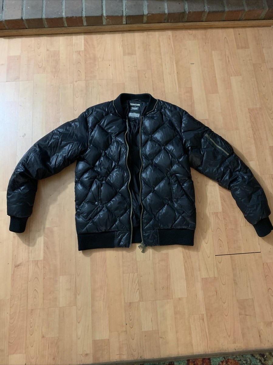 Izzuextreme Black Down Puffer Jacket Extreme Cold Weather Outdoor 