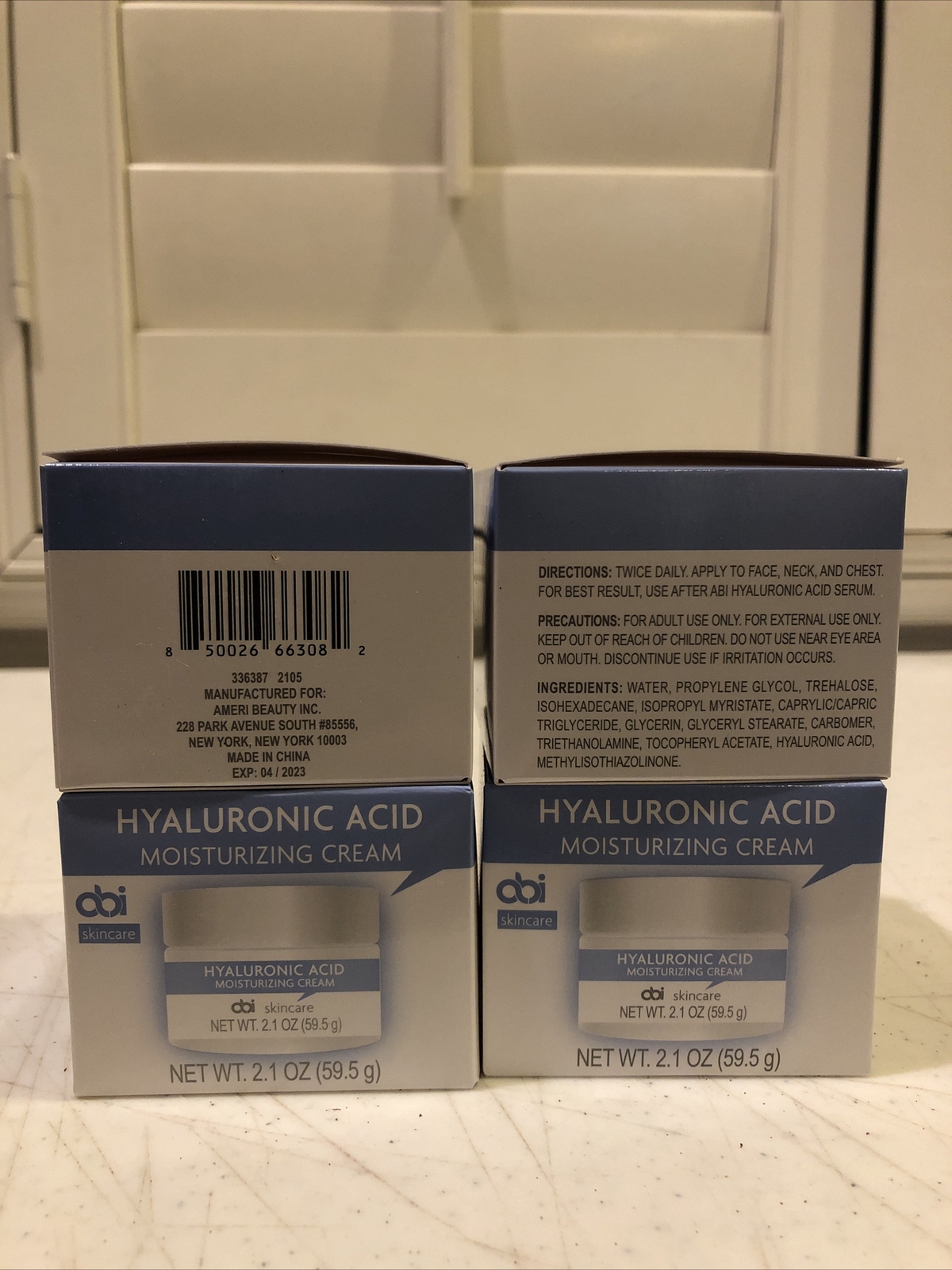 4 Pk Obi Skin Care Hyaluronic Acid Moisturizing Cream 2.1oz