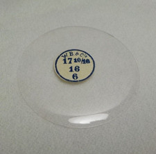 GLASS POCKET WATCH CRYSTAL WATCHMAKER SIZE 17 10/16 H 6 REPLACEMENT PART 259