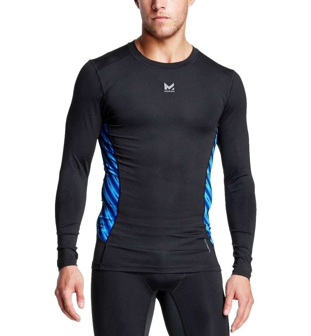 Mission Negro Activewear Tops para Hombre