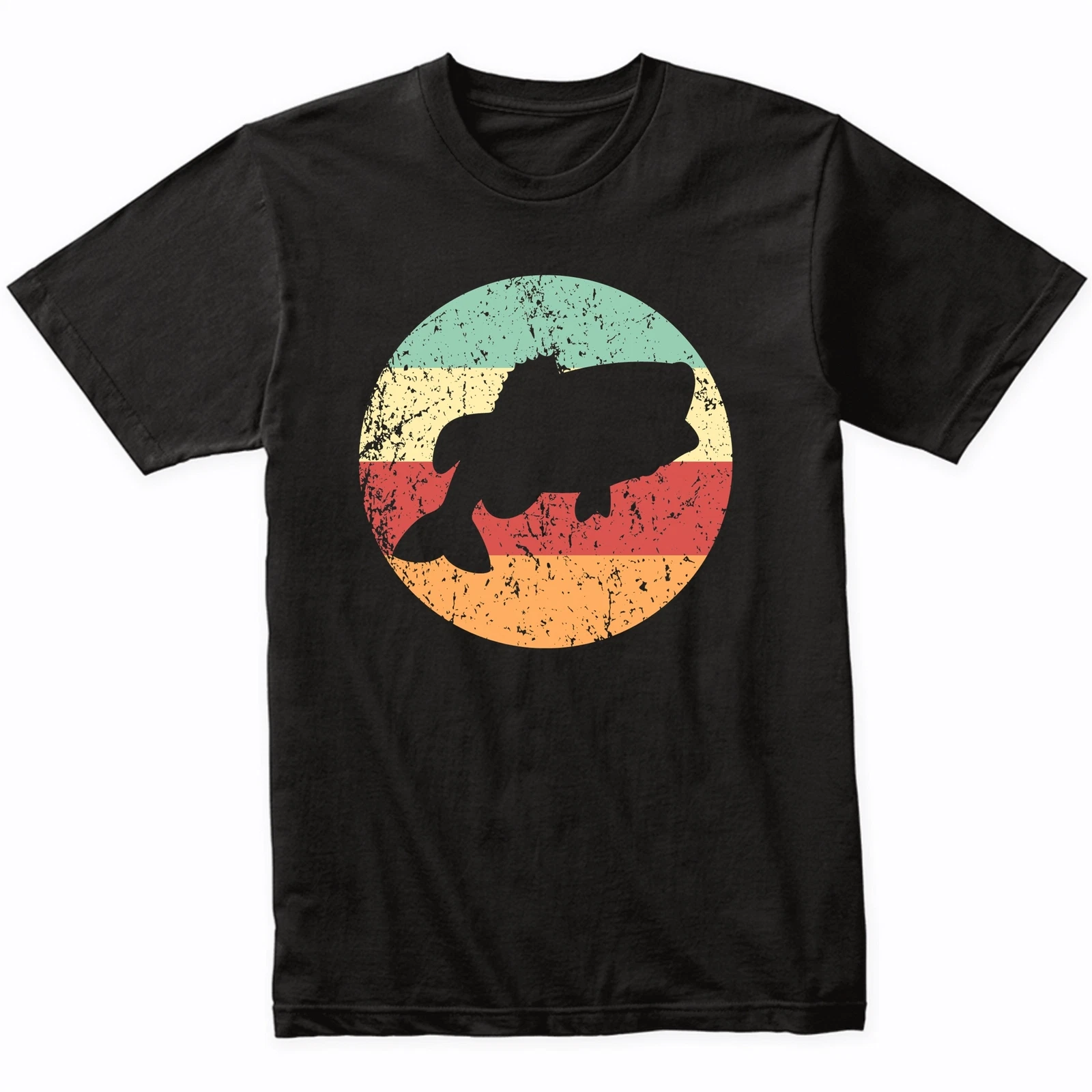 Bass Fish Retro Style Fishing T-Shirt - Retro Colors