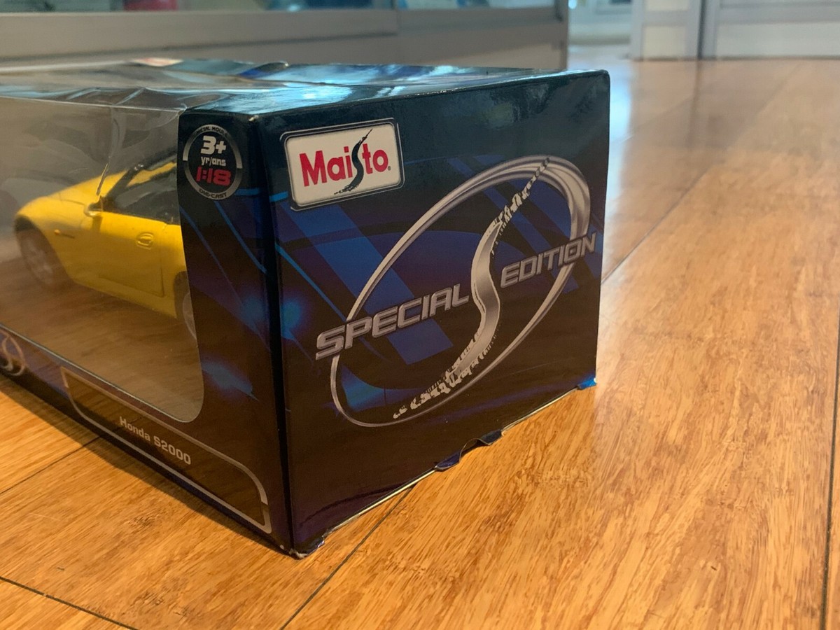 Maisto 1/18 Honda S2000 イエロー Maisto Special Edition Honda S2000 1:18 LHD Yellow HTF | eBay