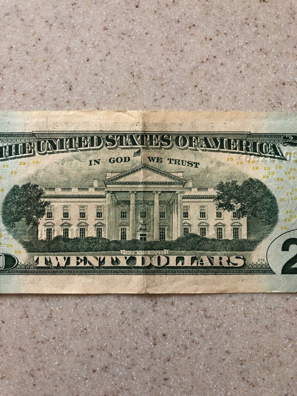 Twenty Dollar Bill With Star - inm0nzf