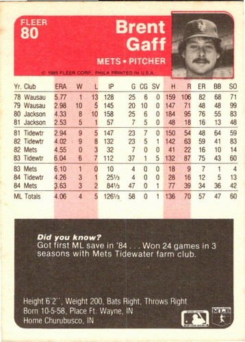 1985 Fleer Baseball - Pick Choose Your Cards - Picture 33 of 278