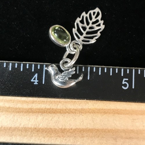 Pandora Sterling Silver 925 Forest Trinity Charm Bead 791214PE Bird Peridot ALE - Picture 9 of 12