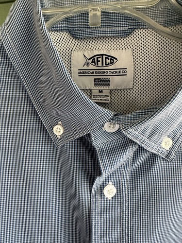 Men Aftco Sirius Tech short sleeve Vented Fishing Shirt blue - Picture 3 of 6