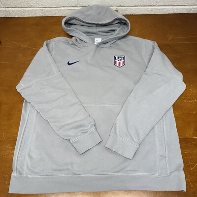 Team USA Soccer Hoodie Mens Extra Large Gray Pullover Nike