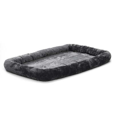 Midwest Quiet Time Dog Bed, Gray, 48'' Easy To Care for And Long-lasting Double